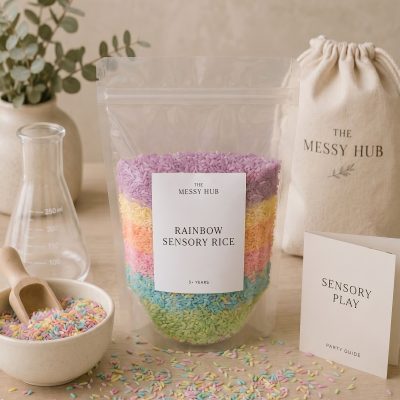 Rainbow Sensory Rice – Pastel Mix