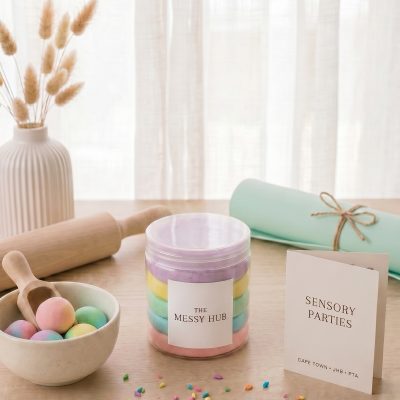 Rainbow Playdough Tub – Mixed Pastel